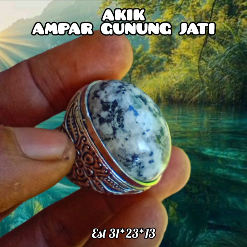 BATU AKIK AMPAR PUTIH GUNUNG JATI CIREBON