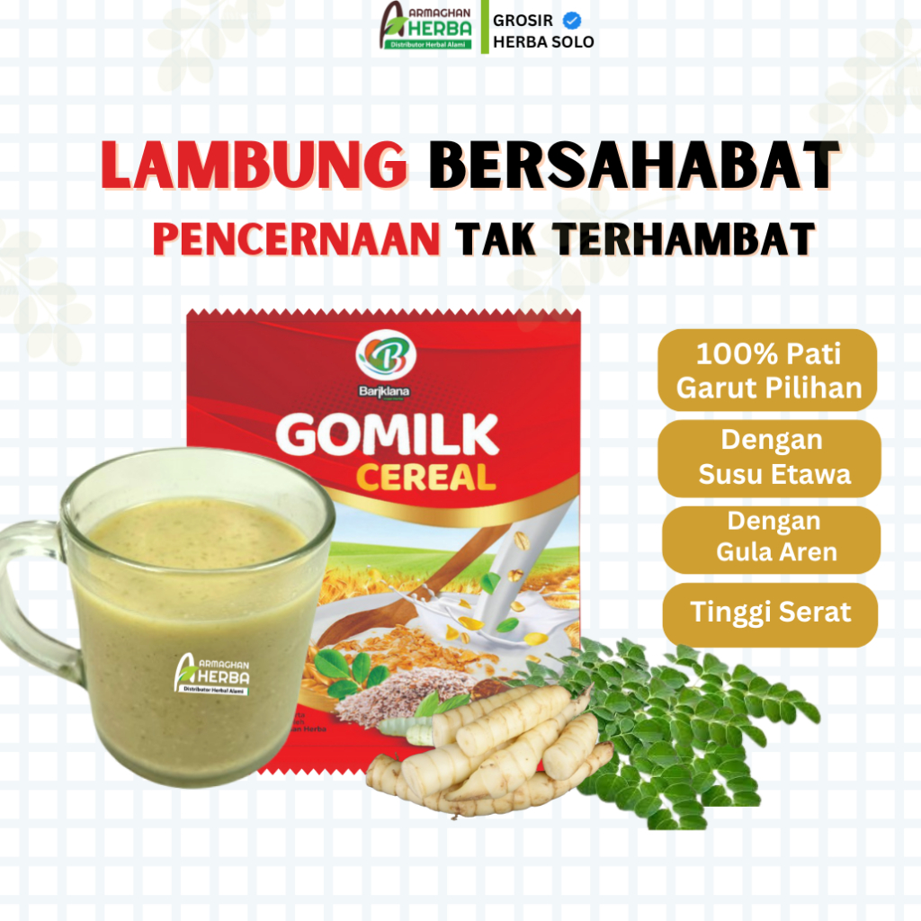 

[FREE JAHE] GOMILK CEREAL 250 gr Sarapan Bergizi dari Susu Kambing Etawa Plus Pati Garut, Gula Aren, dll