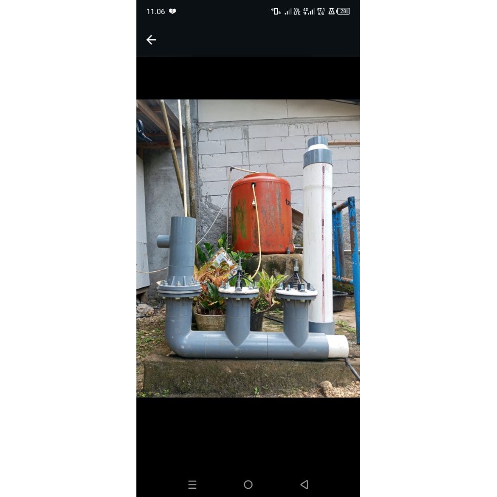 Pompa hidram 4 inch model flange tebal naik 500 m