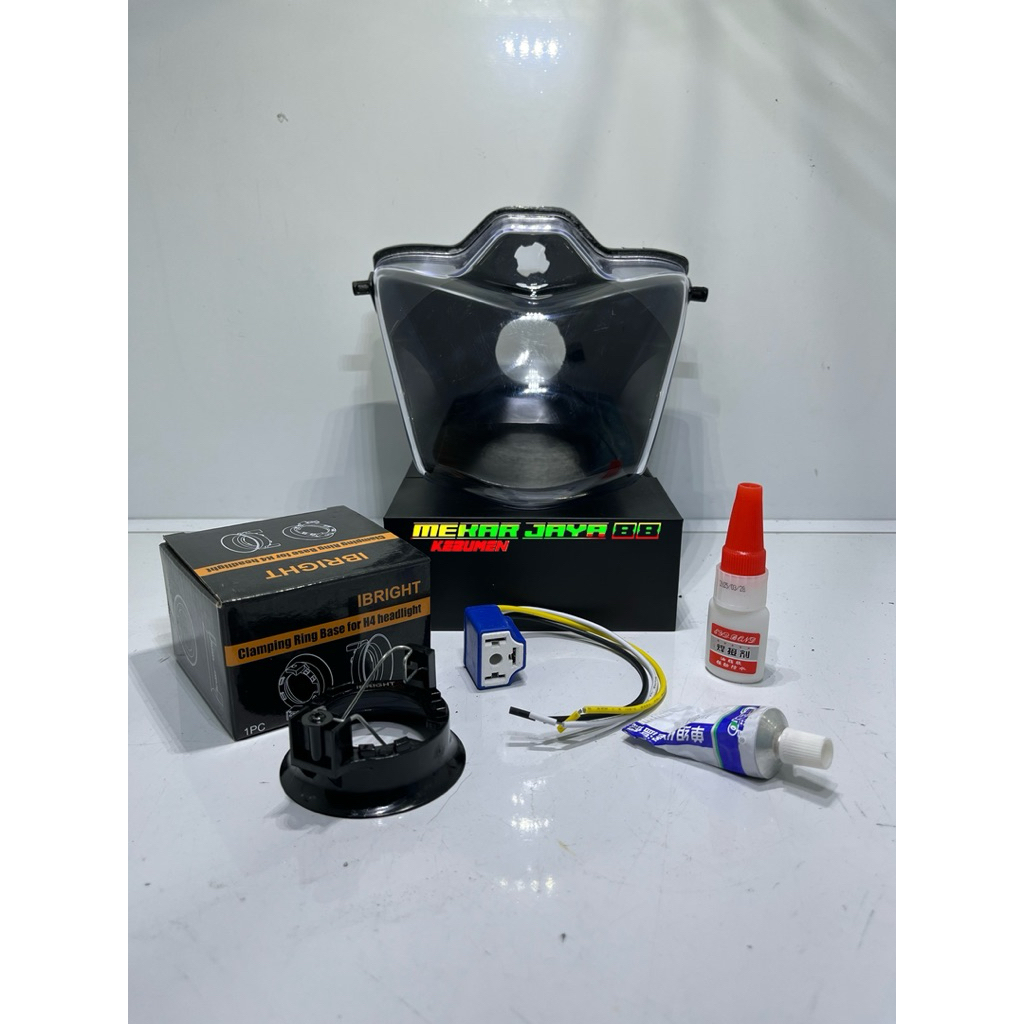 Reflektor lampu h4 lengkap fiting soket H4 Honda KARISMA 125 D X