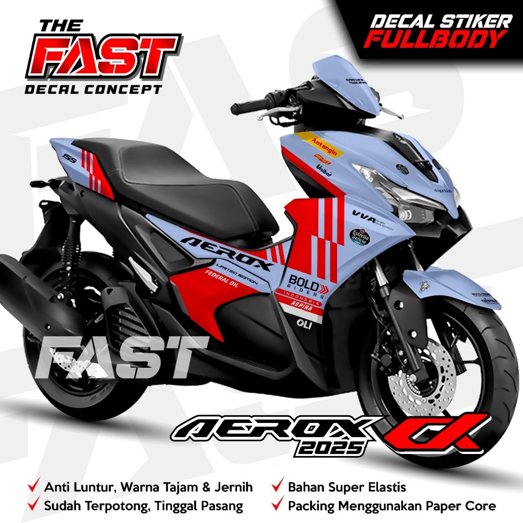 DECAL AEROX ALPHA NEW GRESINI BOLD Fullbody - Dekal Stiker AEROX ALPHA Decal Stiker Motor AEROX ALPH