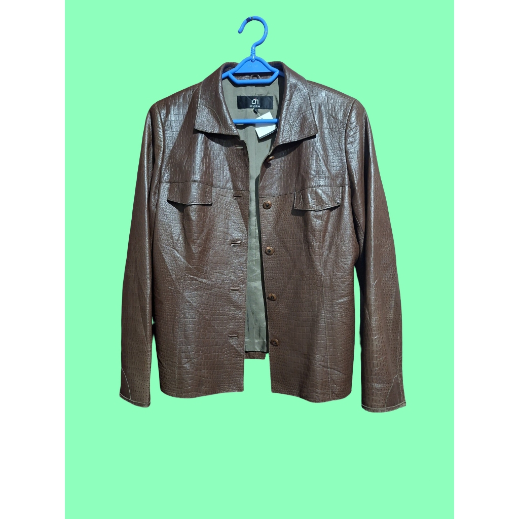 Jaket Kulit Motif Ular