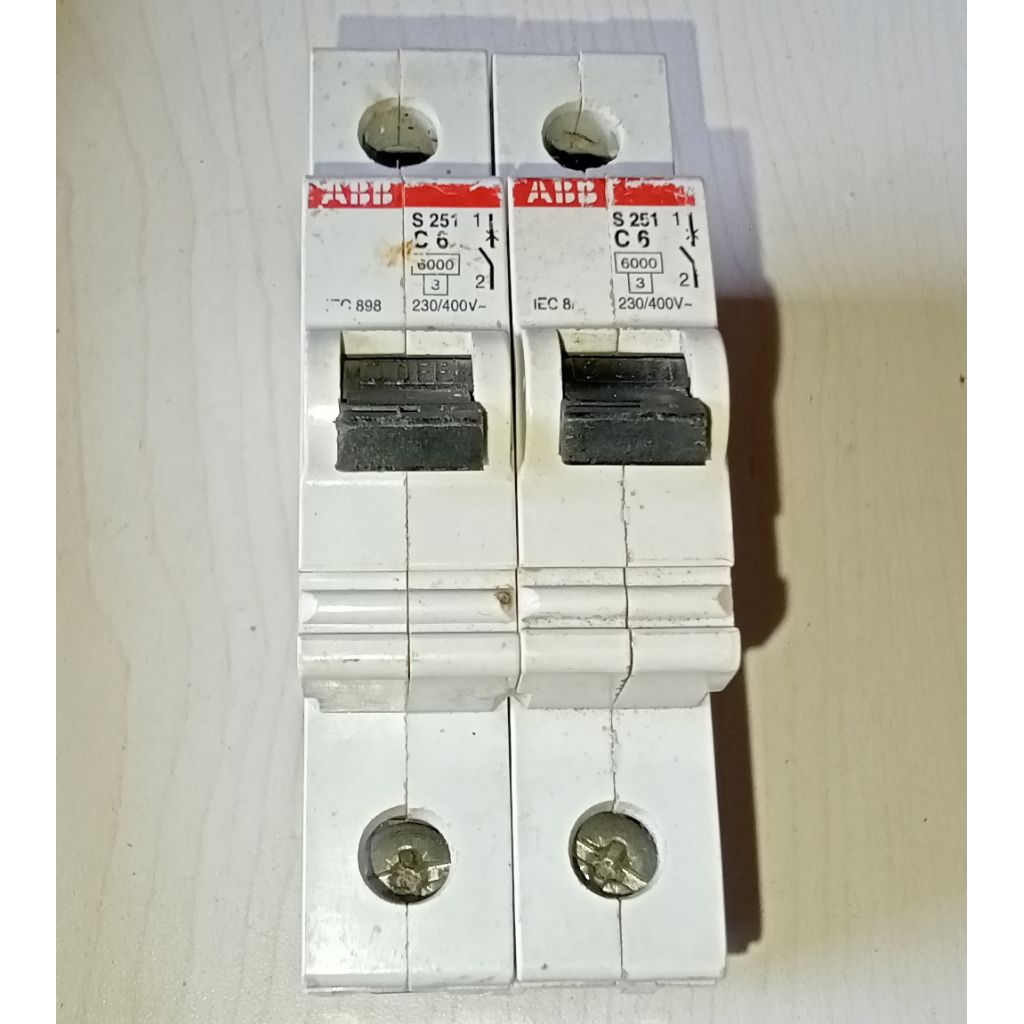 MCB ABB 6A BEKAS CABUTAN ORIGINAL