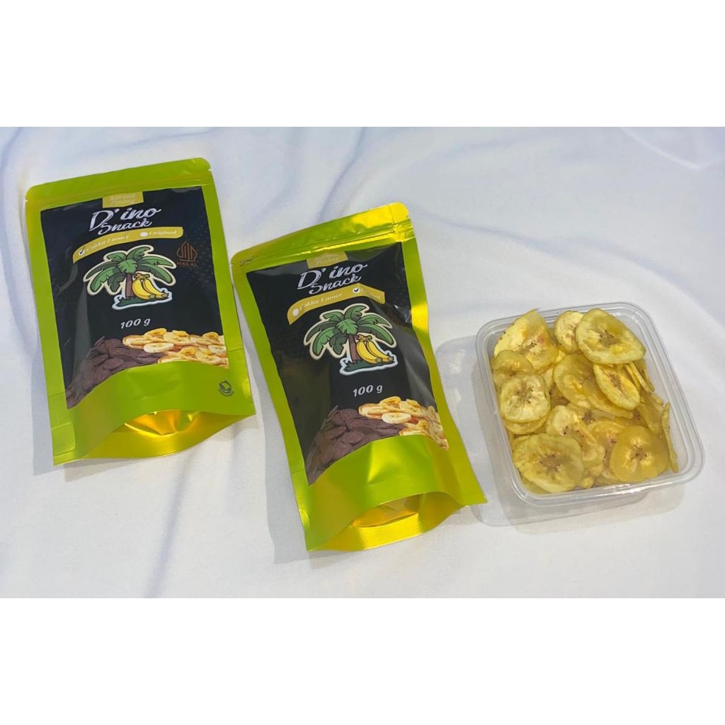 

keripik pisang D'ino snack original 100gr kriuknya bikin nagih