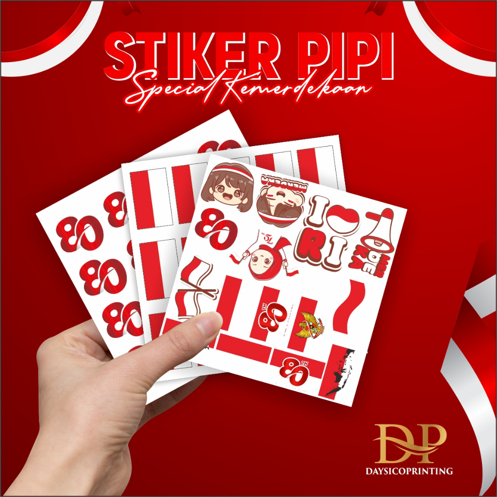 

STIKER PIPI KEMERDEKAAN INDONESIA - AKSESORIS STIKER 17 AGUSTUS MURAH READY STOCK