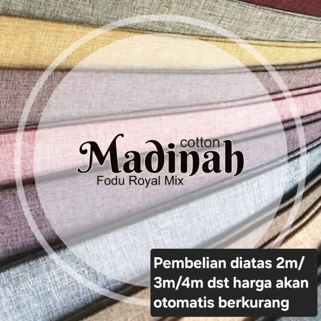 Kain Katun Cotton Madinah fodu original (0.5m)