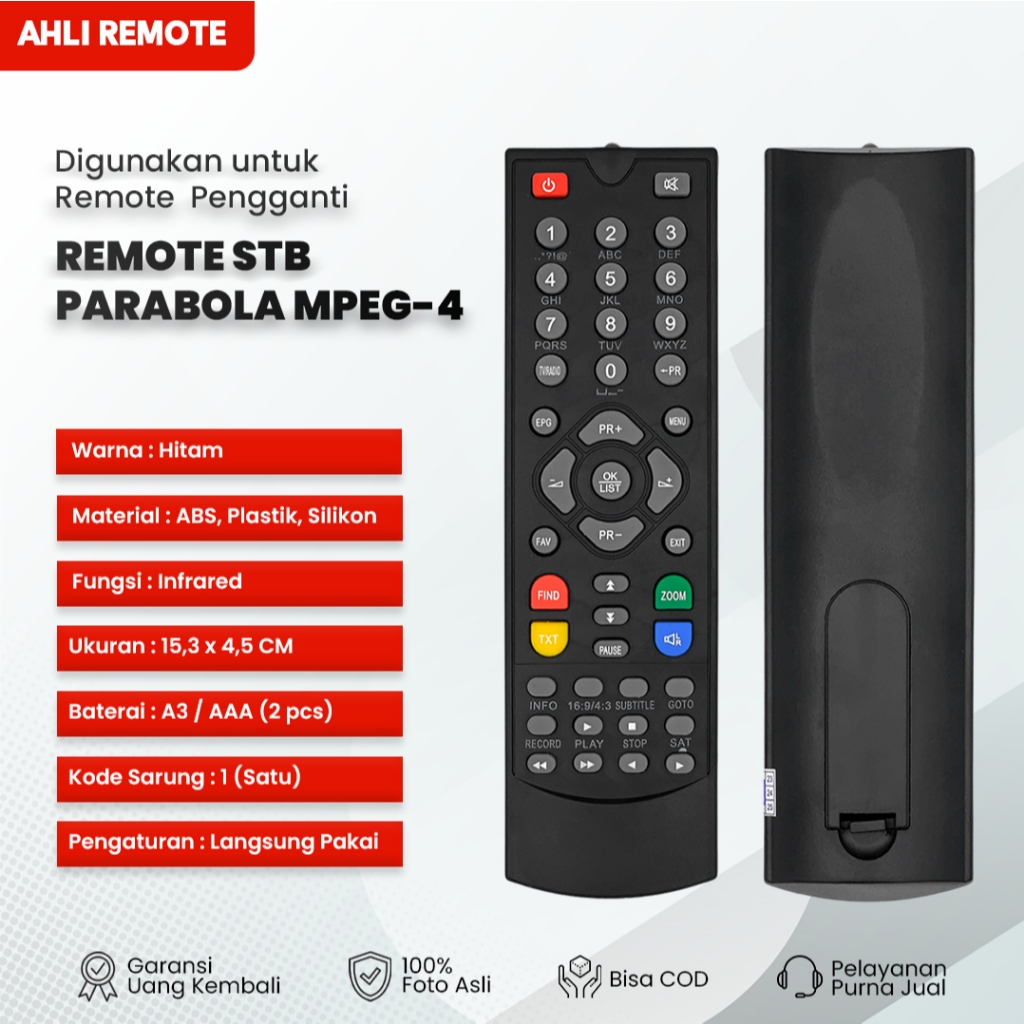 Remote Parabola Venus Yaris / Remot Receiver Venus Cromus MPEG-4