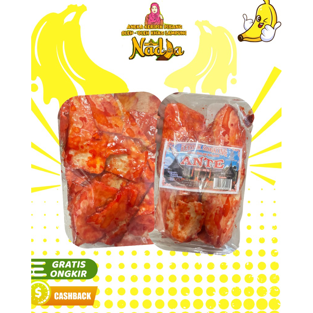 

Ante keripik singkong khas lampung | keripik Nadia 200 gram