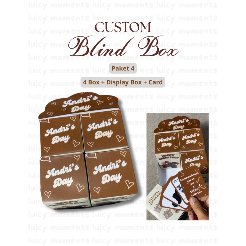 

Blind Box Custom By Luicymoments | Mystery Box Surprise Kejutan Hadiah Kado Ulang Tahun Birthday Valentine Spesial Hari Ibu Sweet Seventeen Graduation Wisuda