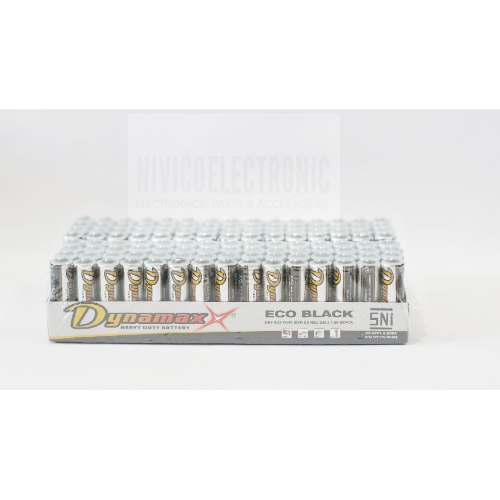 BATERAI DYNAMAX AA A2 ECO BLACK SILVER 1.5V R6C HEAVY DUTY BATTERY ISI 60 PCS