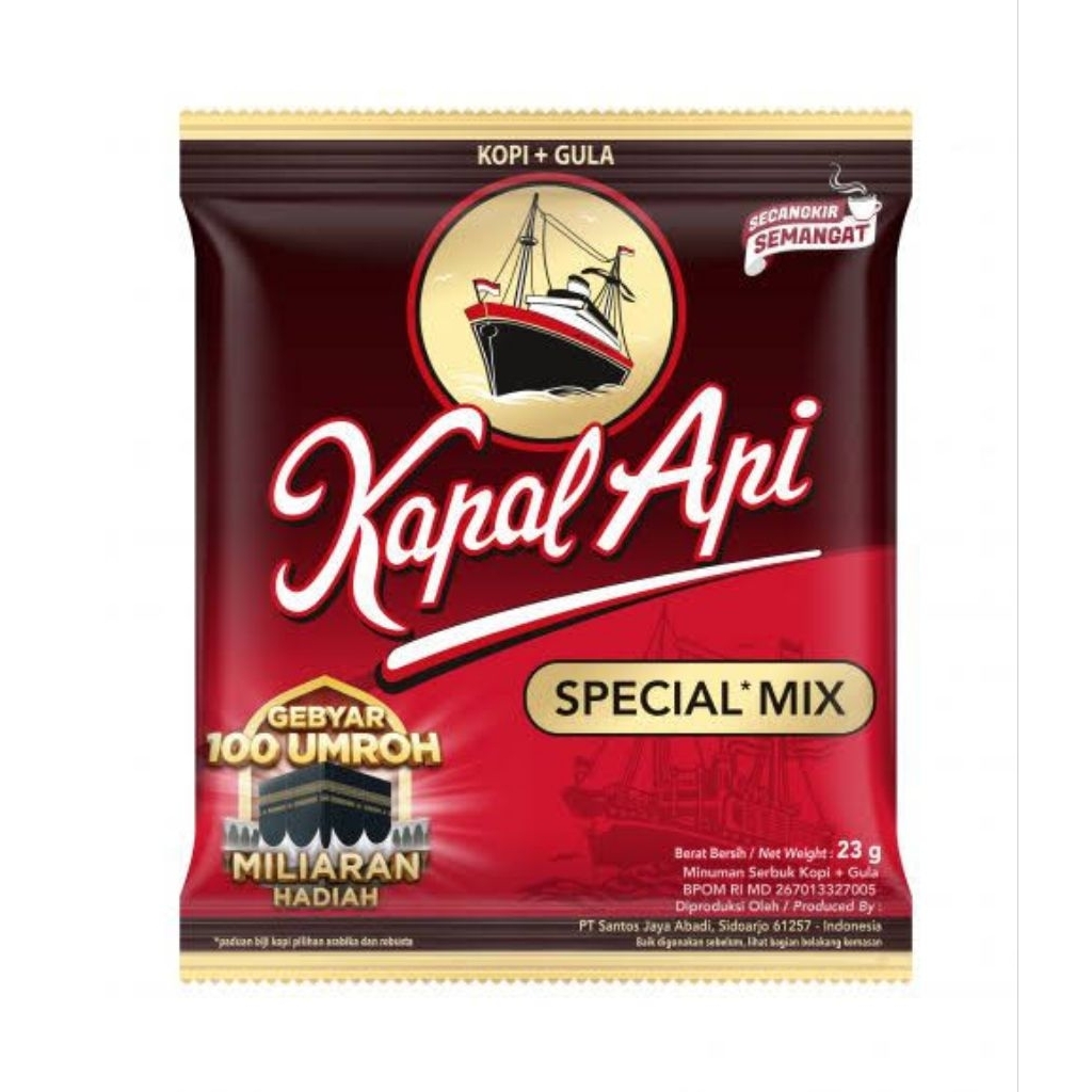 

Kapal Api Kopi Bubuk Instan Special Mix 10 x 23 g (10 sachet, 1 renceng )