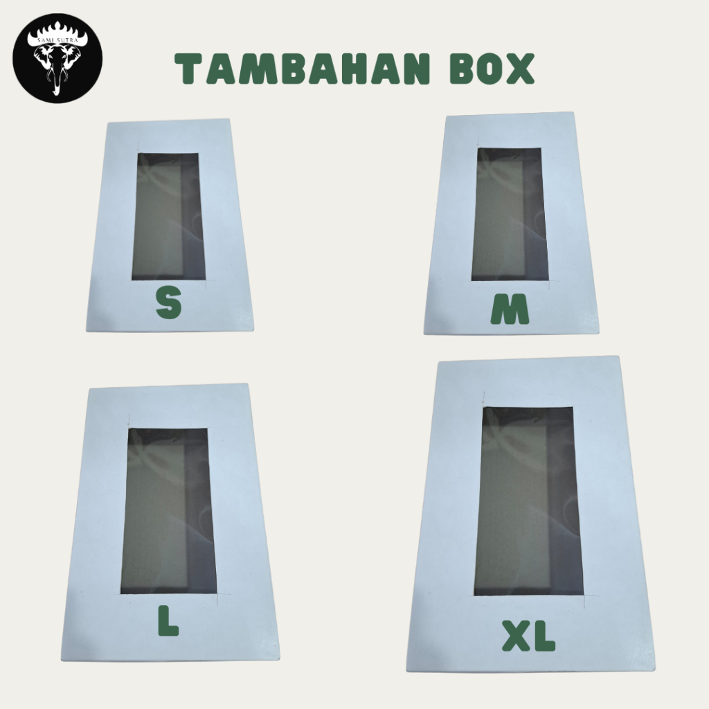 

[TAMBAHAN PACKAGING] BOX SIZE S,M,L,XL