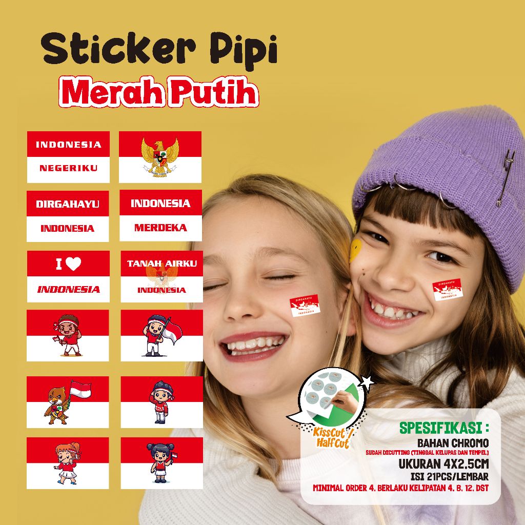 

Stiker Pipi | Stiker Bendera Pipi | Stiker HUT RI