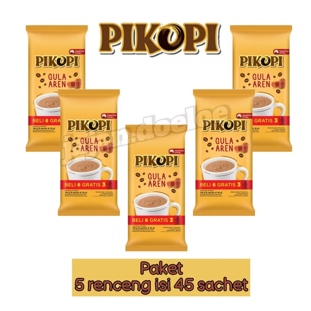 

PIKOPI Gula Aren paket 5 renceng = 45 sachet @23 gram