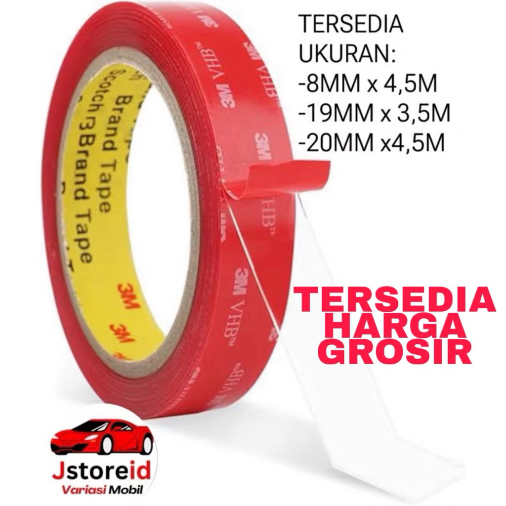 

Double Tape 3M PE Foam Busa Putih / Double Tape 3M Silikon 2 Sisi Ukuran 8MM 19MM 20MM