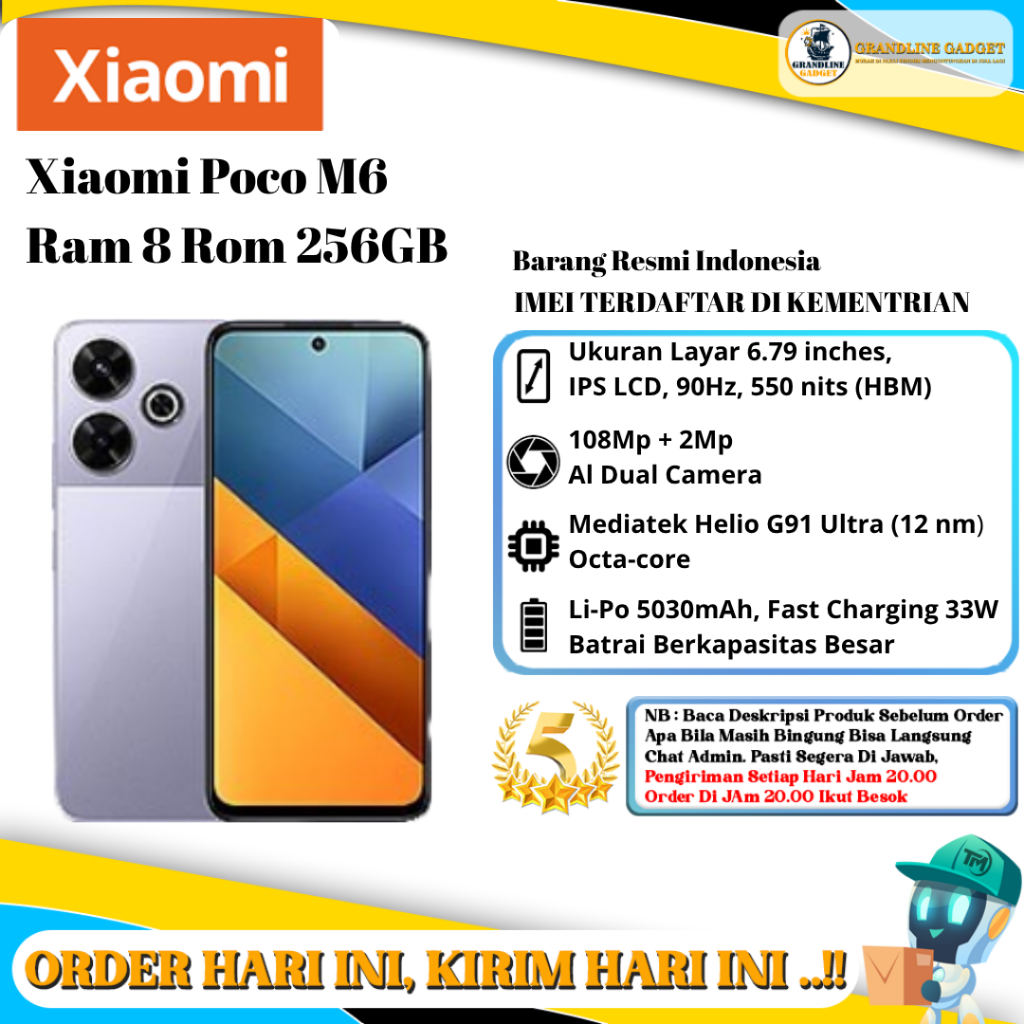 Xiaomi Poco M6 Ram 8GB Rom 256GB
