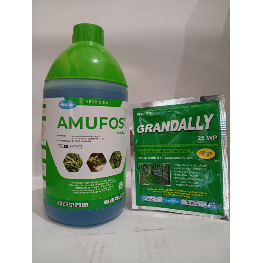 paket herbisida Amufos 1 liter + Grandally basmi rumput dan biji2 rumput