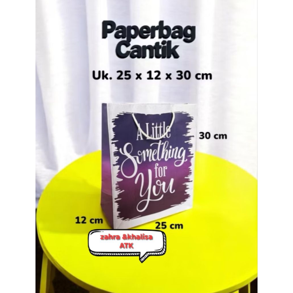 

PAPER BAG MOTIF TULISAN KEREN UKURAN 25 X 12 X 30 CM