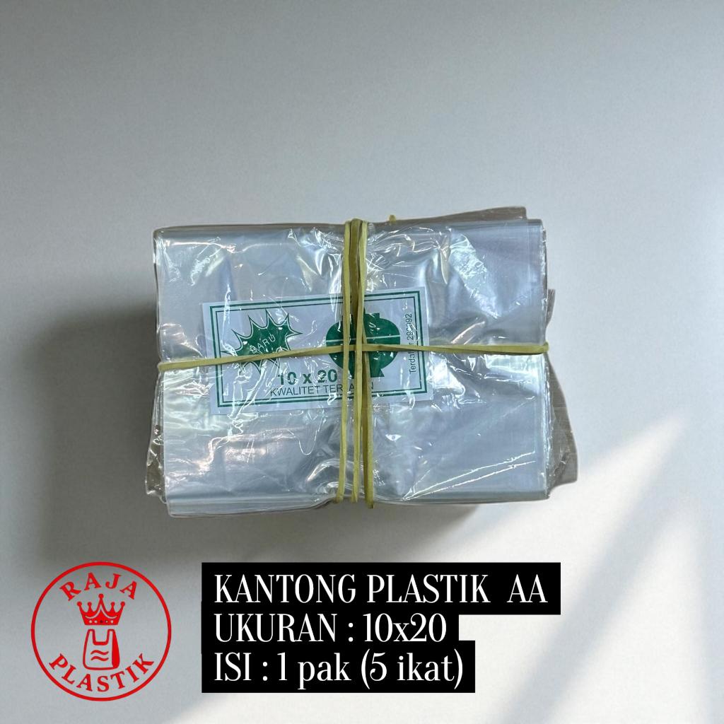 Plastik AA 10x20 Mangkok Kantong Bening Tipis untuk Bungkus Sambal, Gula, Terigu, Tepung, dan Sayur 