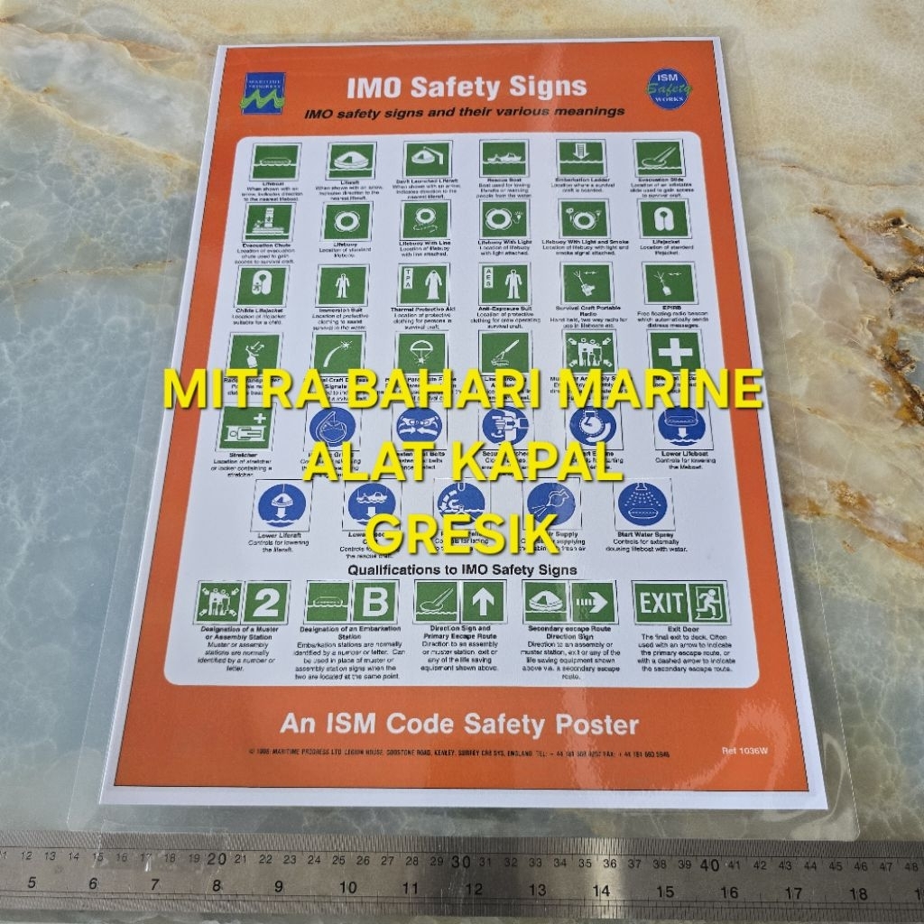 

Poster IMO Symbol IMPA 331536 IMO Safety Signs Ukuran 480x330mm / A3+