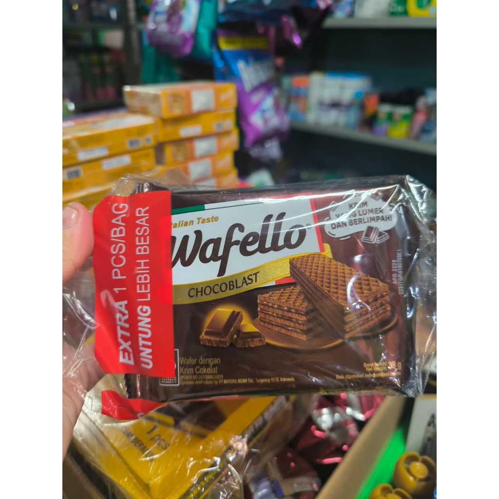 

1 Pak Wafello Wafer Italian Coklat isi 10 Pcs x 38 Gram