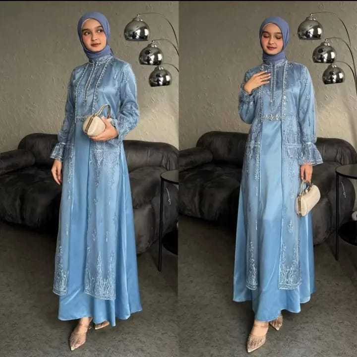 COD TIARA DRESS PEREMPUAN BERBAHAN SATIN VELVET UKURAN M-L-XL-XXL GAMIS KONDANGAN PEREMPUAN MEWAH