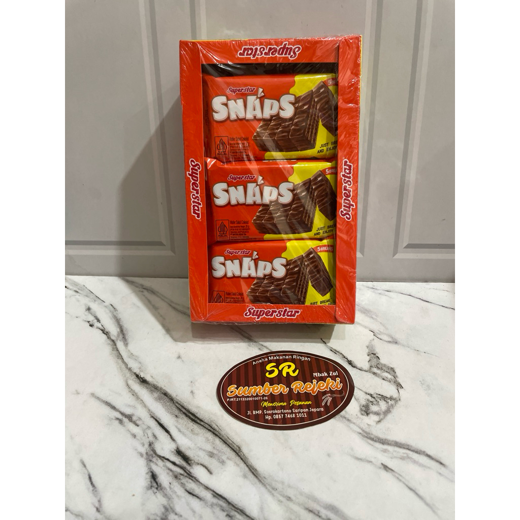 

SUPERSTAR SNAPS WAFER SALUT COKLAT ISI 12 bungkus
