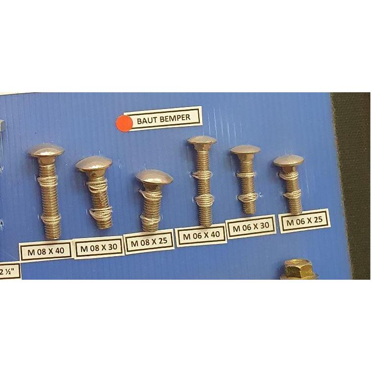 Carriage Bolt M6 x 25 / 30 Baut Bember Payung M6x25 M6x30