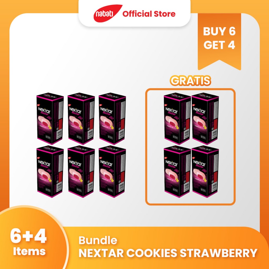

[Bundle Pack Isi 10] Nextar Cookies Strawberry 80g