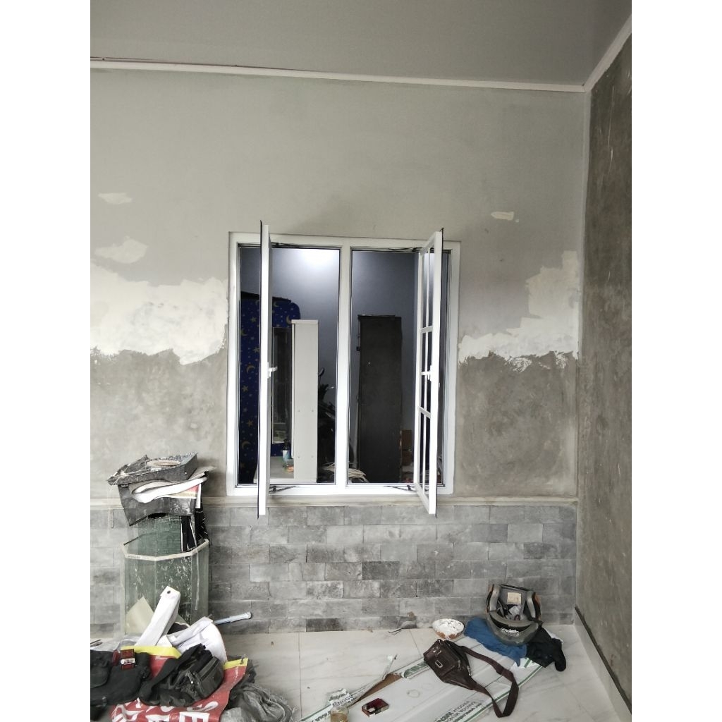 Jendela aluminium double/jendela aluminium/ kusen jendela aluminium