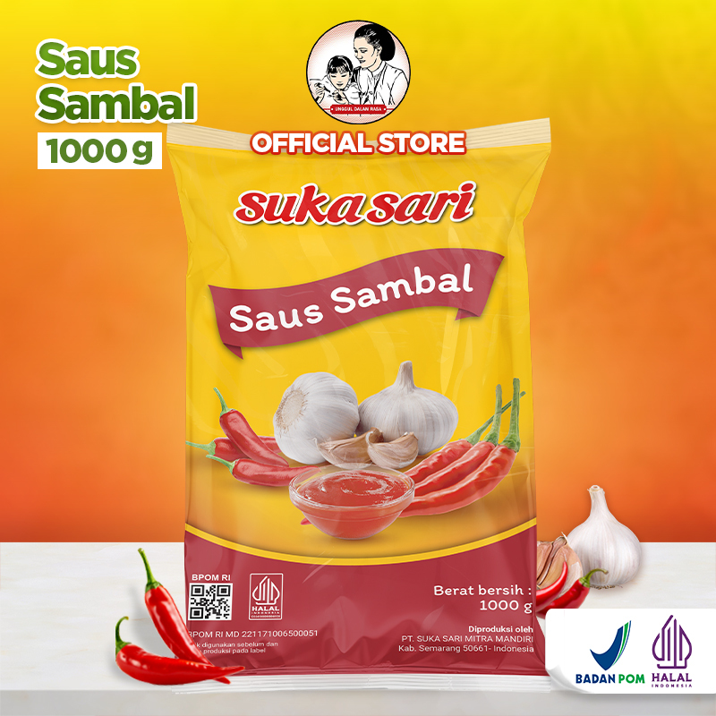 

Saus Sambal Sukasari 1 kg / 1000 gr – Pedas Mantap | Halal & BPOM | Cocok Burger Kebab Ayam Krispy