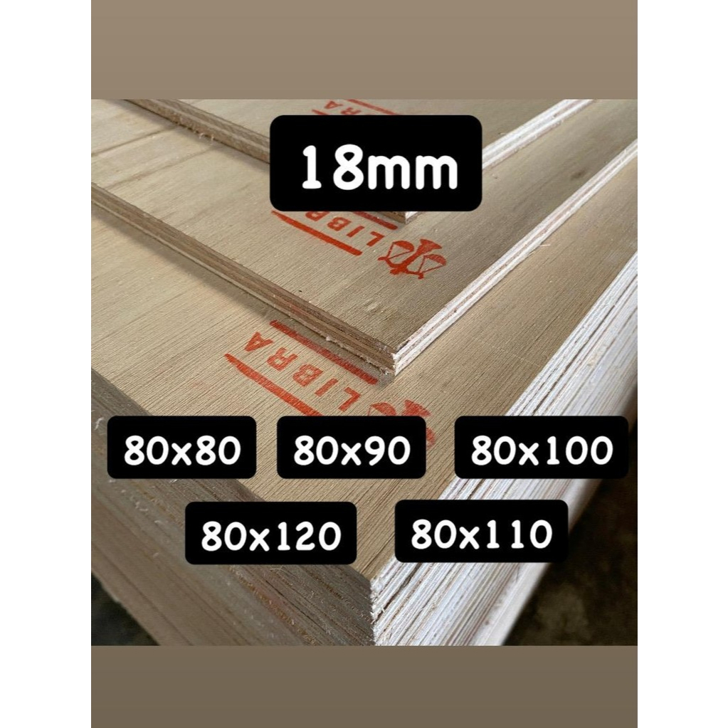 PREMIUM Triplek Meranti Tebal 18mm Ukuran 80cm Panjang Custom  Plywood Multiplek Halus