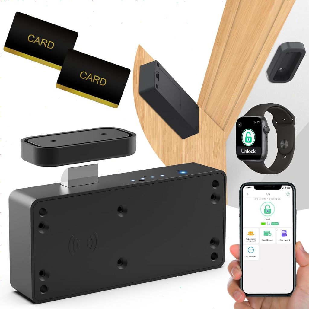 Kunci Kabinet Pintar, Kunci Laci Elektronik Bluetooth Tanpa Kunci RFID Tersembunyi, Kunci Kabinet Pe