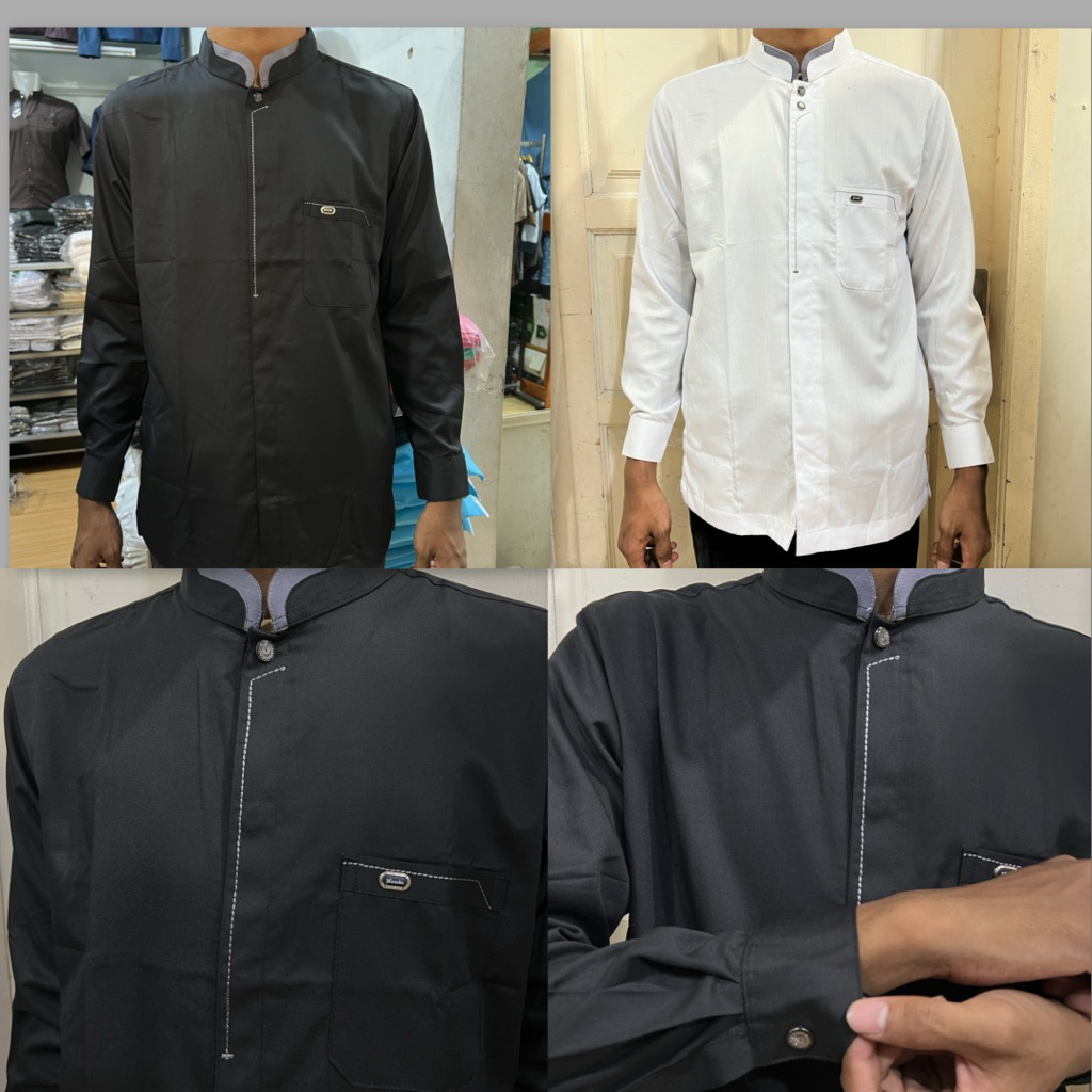 Baju Koko Anak Tanggung Katun Toyobo No.10 - No.15 Lengan Panjang Manset Koko Putih Polos Anak-anak 