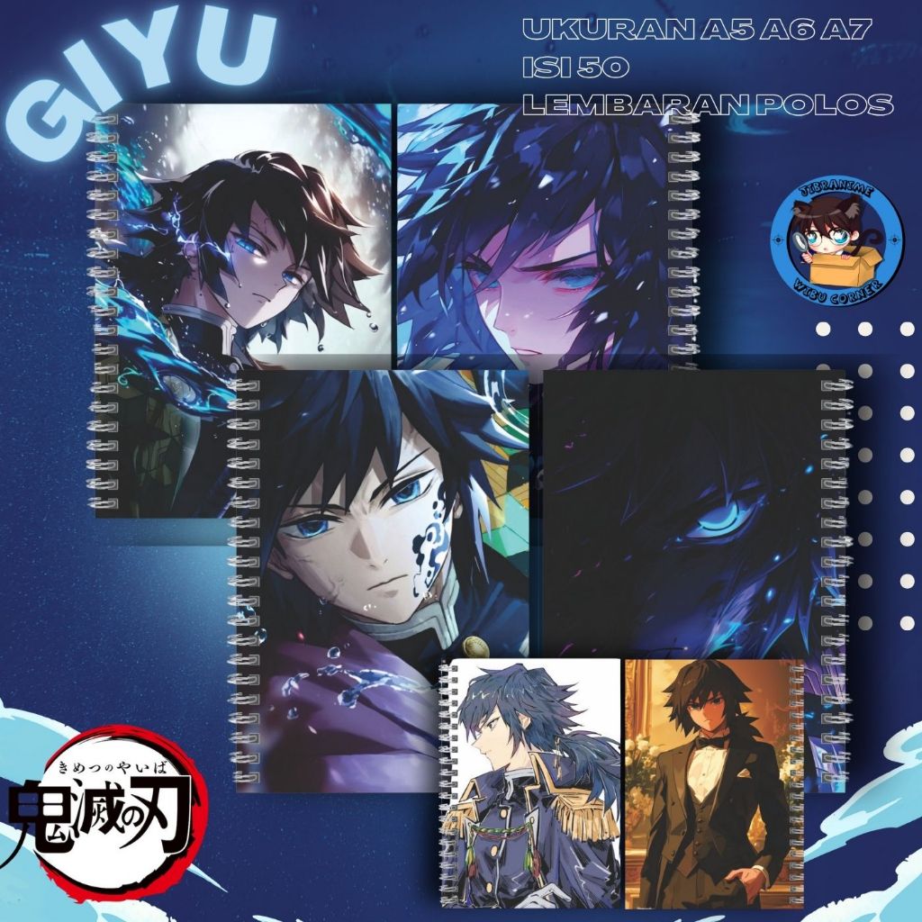 

NOTEBOOK GIYU KIMETSU NO YAIBA / NOTE BOOK ANIME KIMETSU NO YAIBA