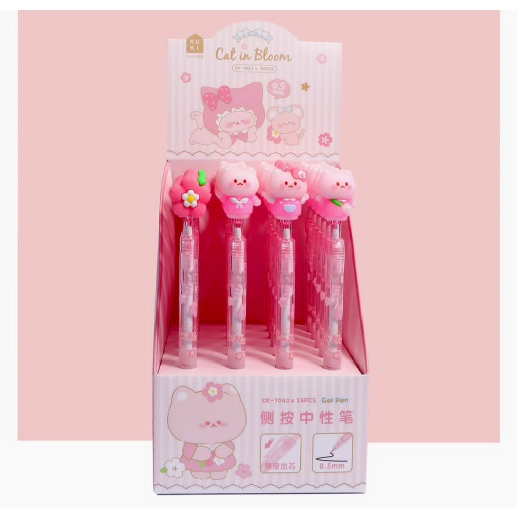 

(4PCS) PULPEN KUKI KLIK KK-7040 SAKURA / BALLPEN / PENA