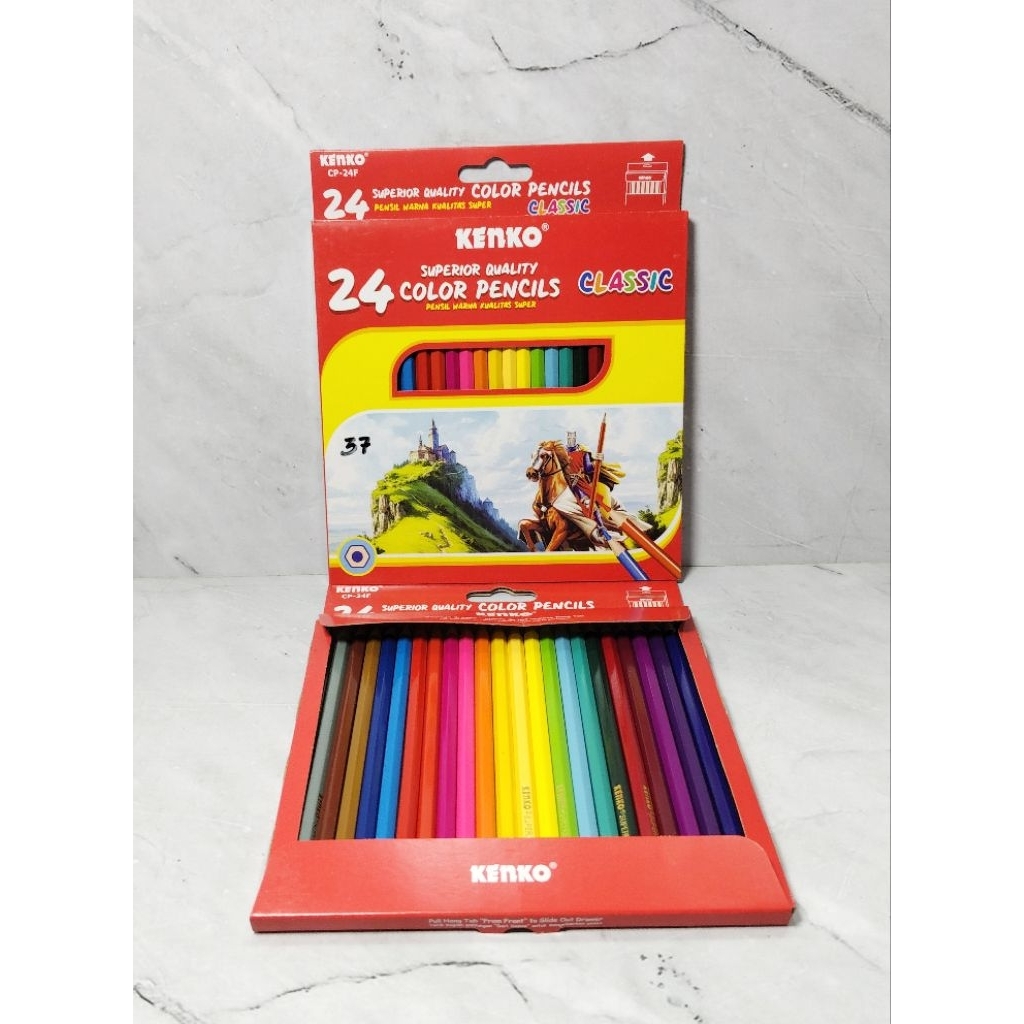 

PENSIL CAT KAYU KENKO 24 WARNA CP-24F / PENSIL WARNA - KENKO