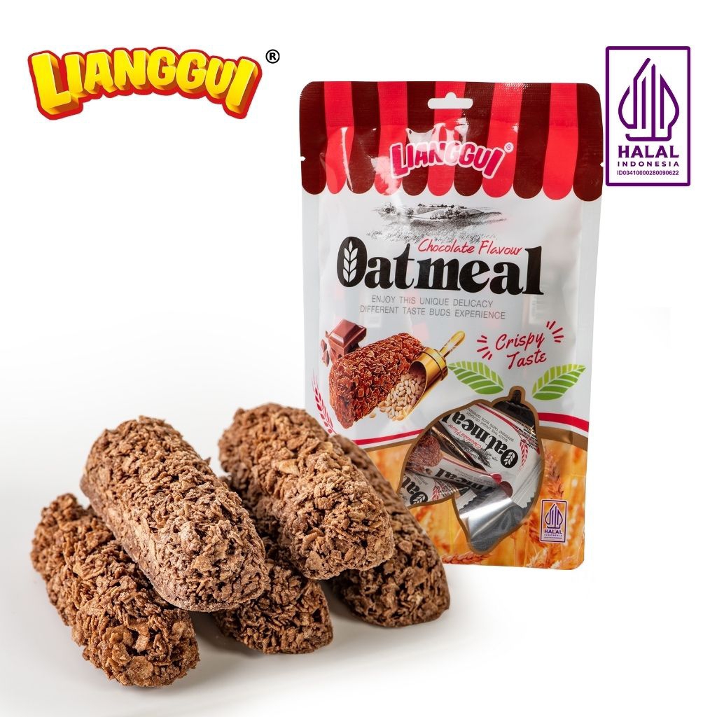 

Oatmeal Snack Crispy Lianggui Original/Cokelat Halal 108gr