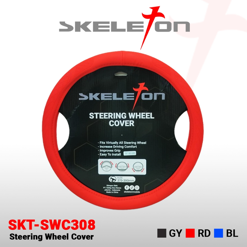 Skeleton Steering Wheel Cover Sarung Stir Mobil SKT-308