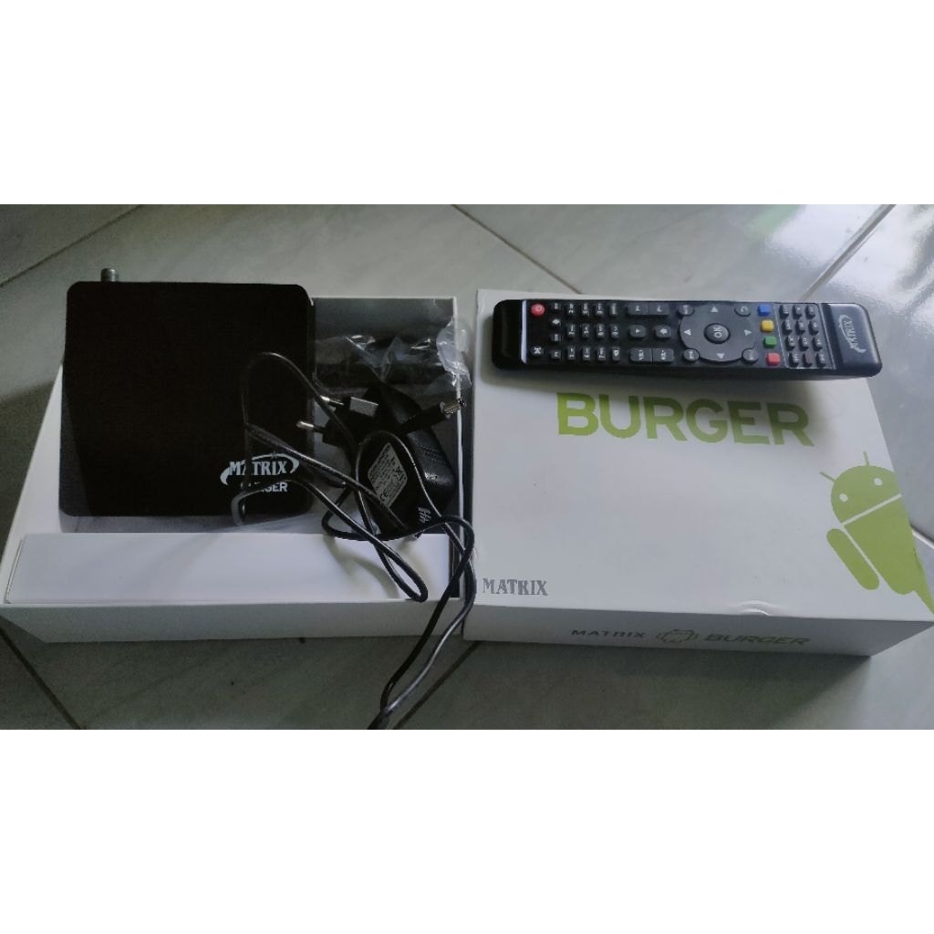 STB Android dan DVB S2 Matrix Burger