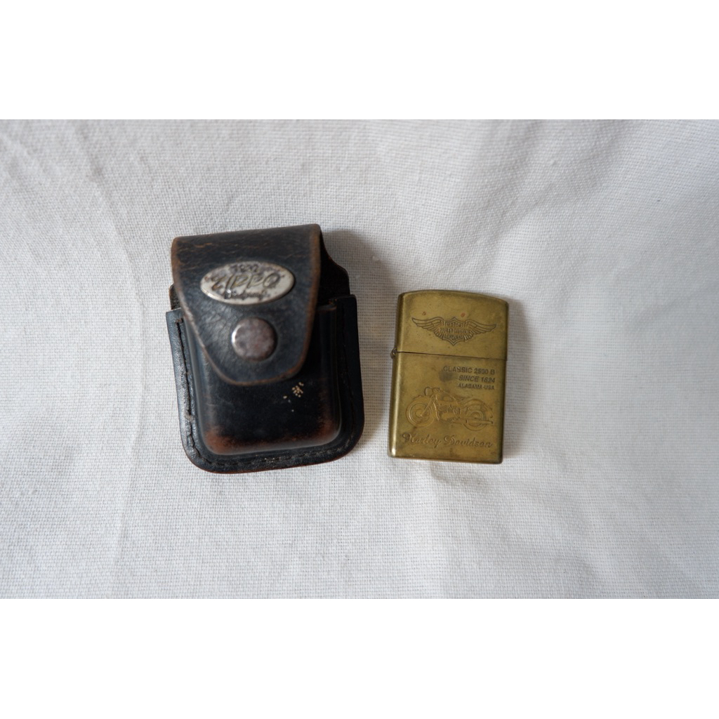 Zippo Harley Davidson Made in USA January 1989 With Leather Case