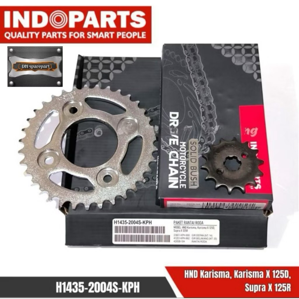 GEARSET PAKET GEAR RANTAI SUPRA X 125 KARISMA KPH INDOPART SET