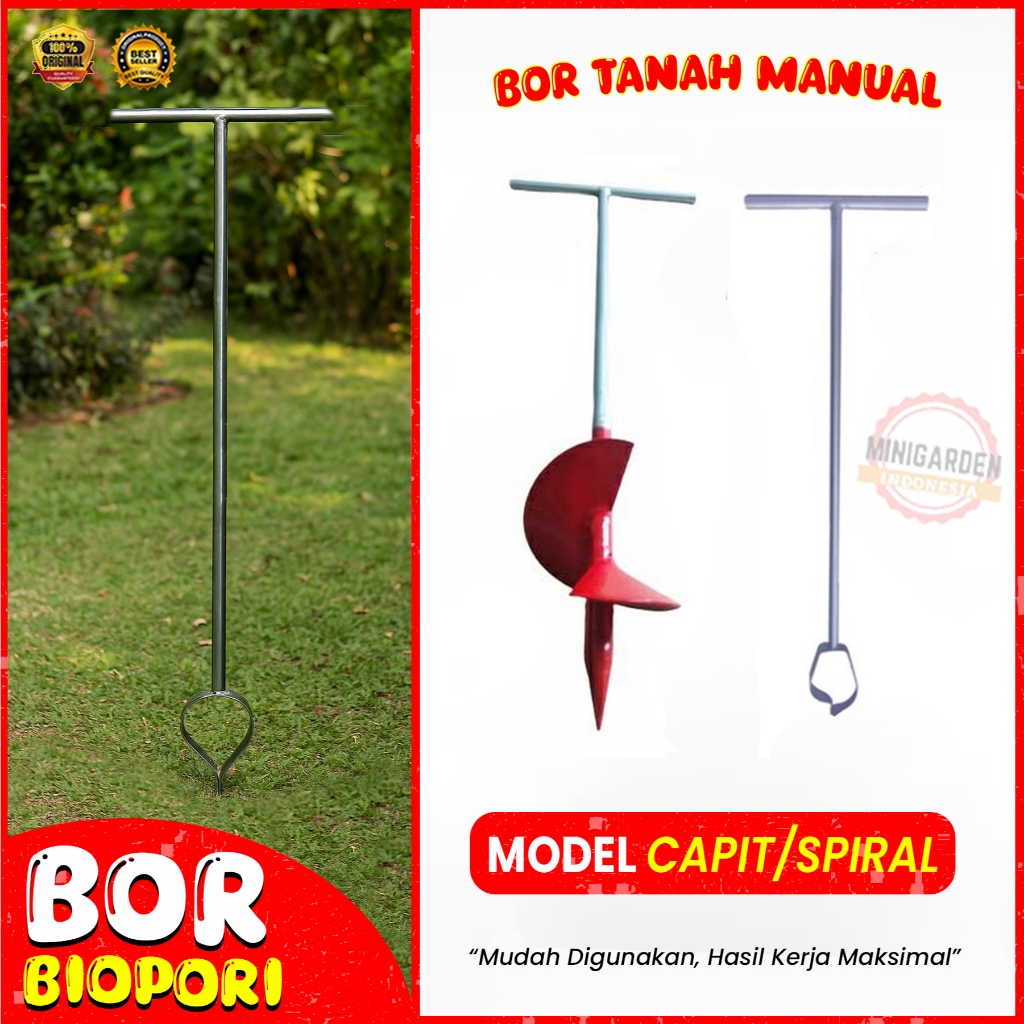BOR BIOPORI bor tanah manual alat gali tanah lubang biopori resapan