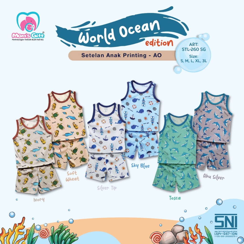 3 Setel Setelan Moms Gift / Moms Gift Setelan etelan pendek anak  setelan anak unisex  setelan anak 