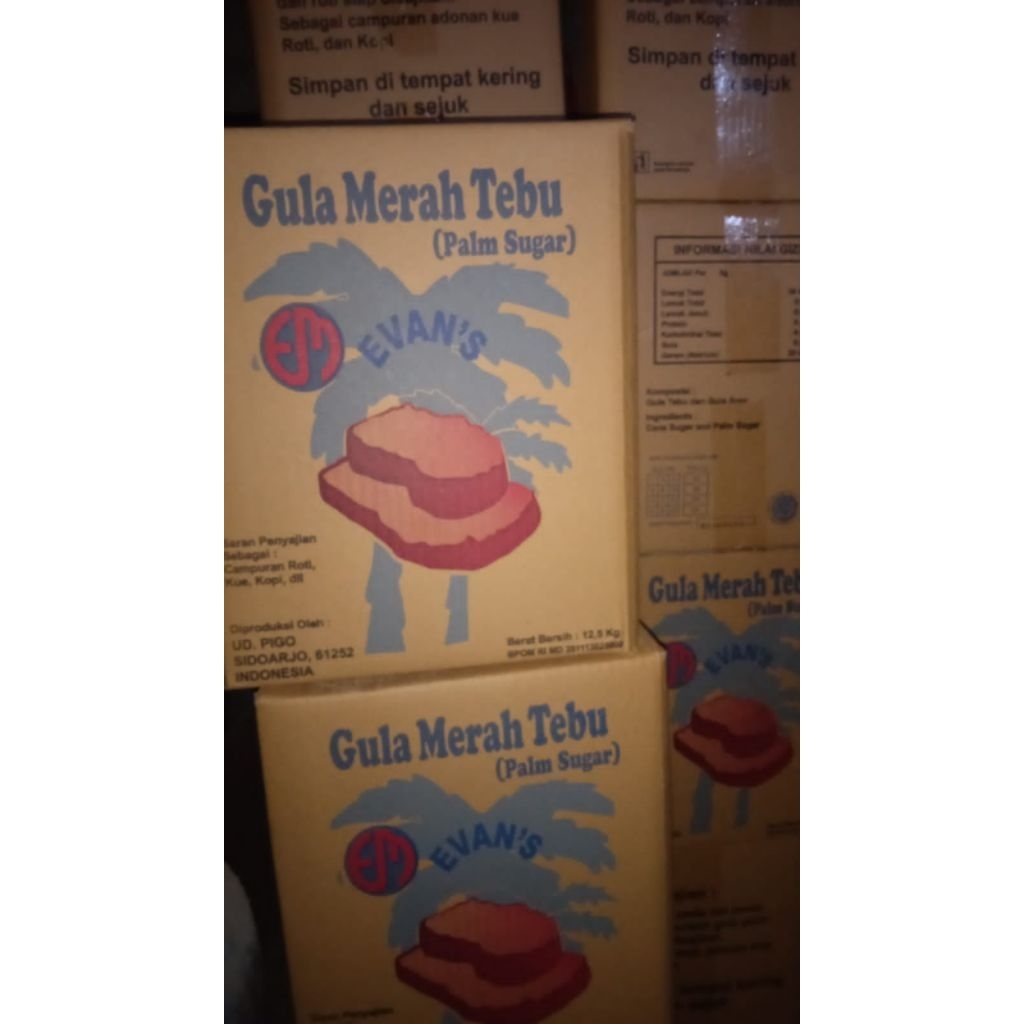 

palm sugar / gula palm curah los merk evans berat 12.5 kg