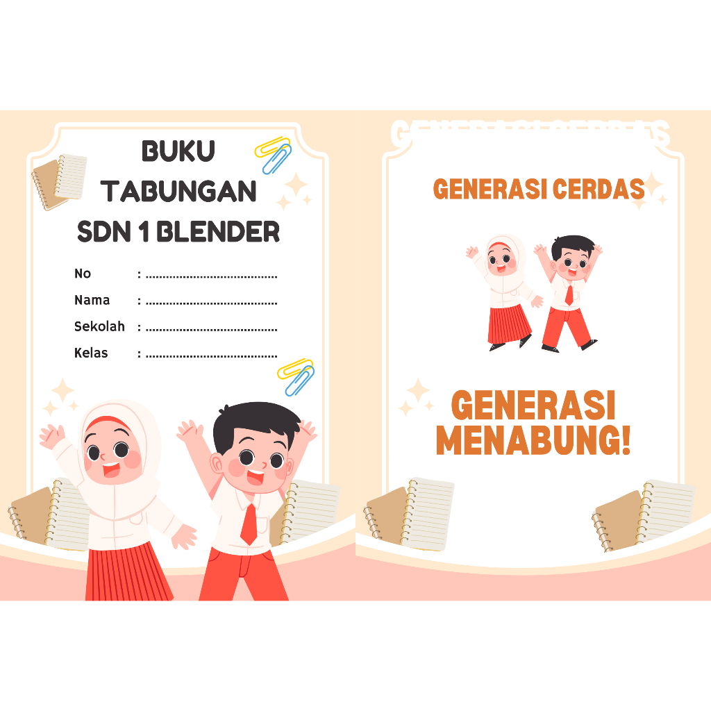 

Buku Tabungan Siswa Ukuran A6 Custom 1 Warna