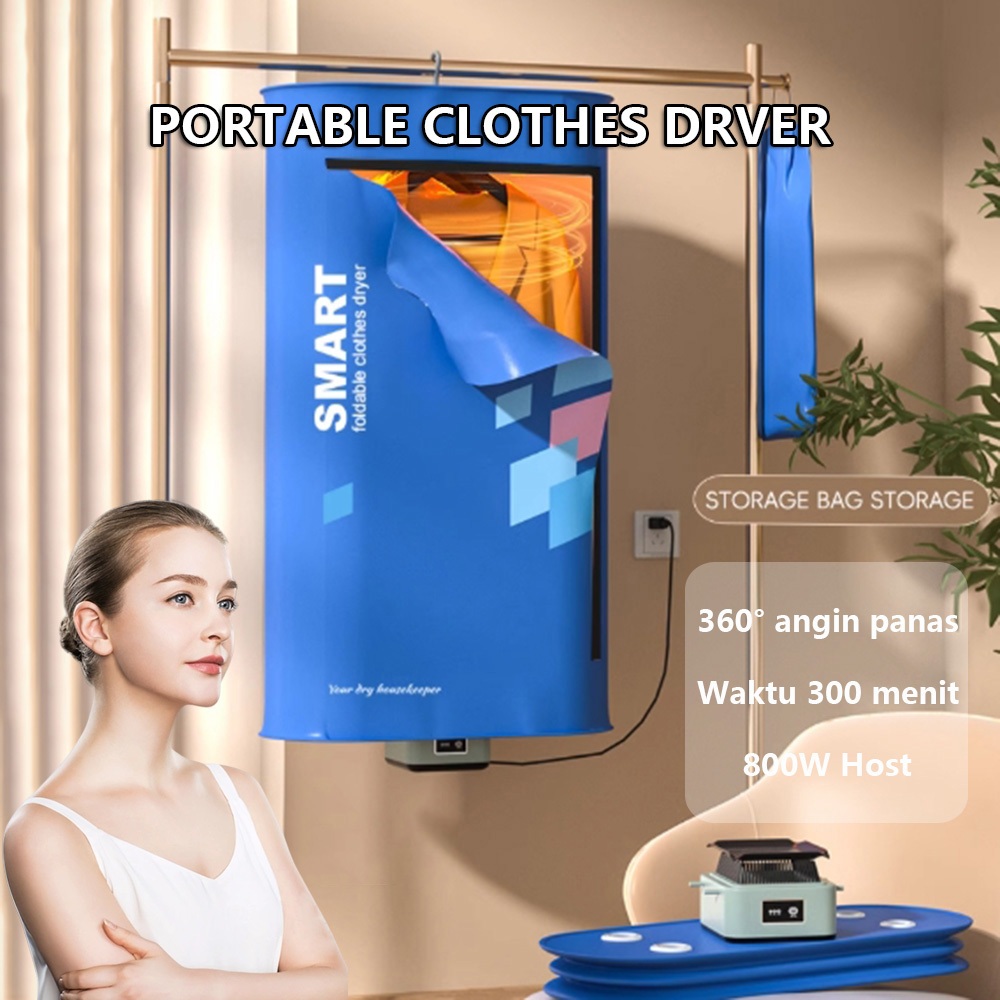 Mesin Pengering Pakaian Portabel Pemanas Pengering Pakaian Lipat Listrik Pengering Otomatis Untuk Pa