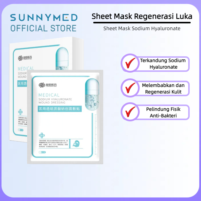 Plester Luka Sodium Hyaluronate Transparan Medical Wound Dressing untuk Luka Jerawat Bakar Bedah
