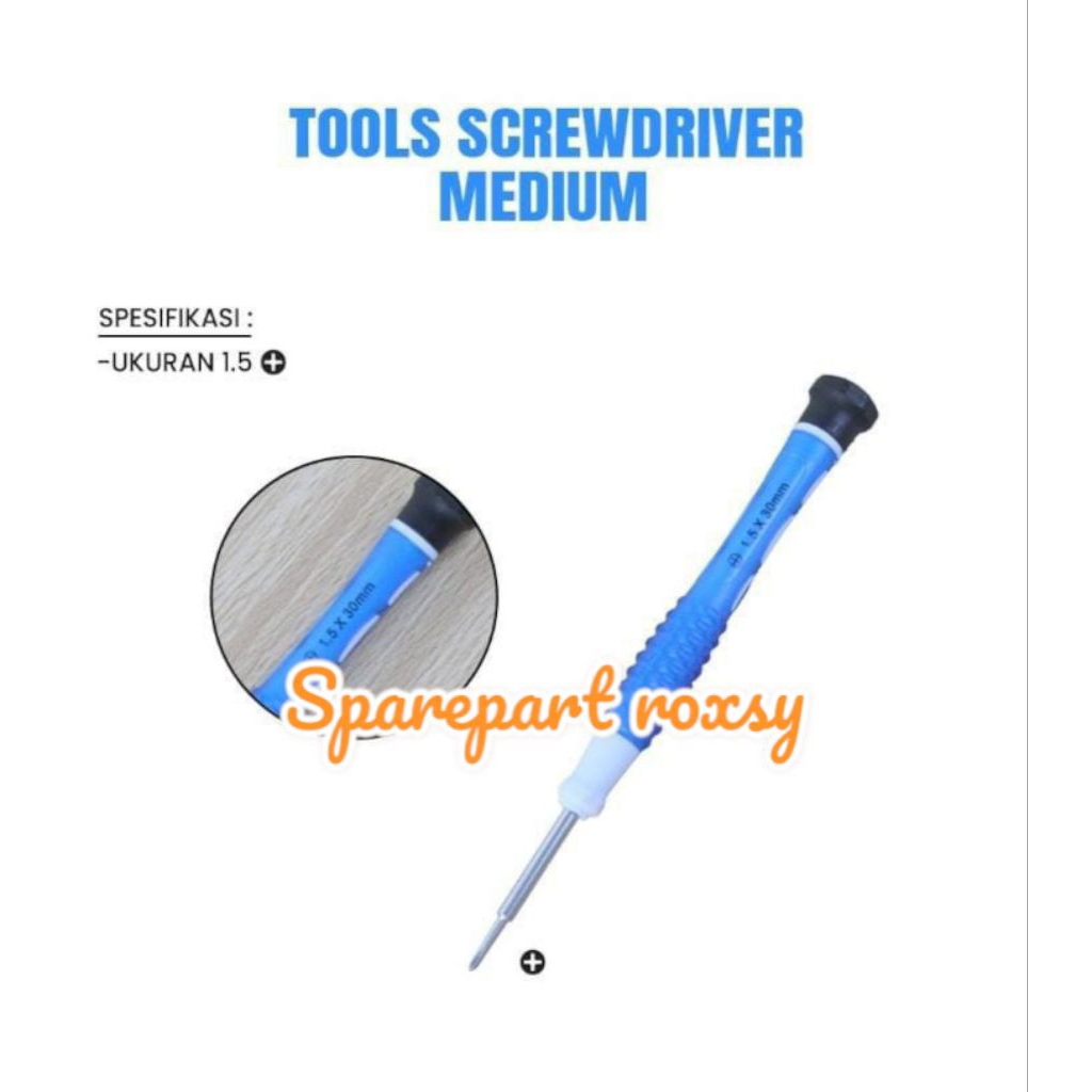 OBENG SET MINI + OBENG PLUS 1,5 × 25MM OBENG PEMBUKA COVER HP ALAT SERVICE HP