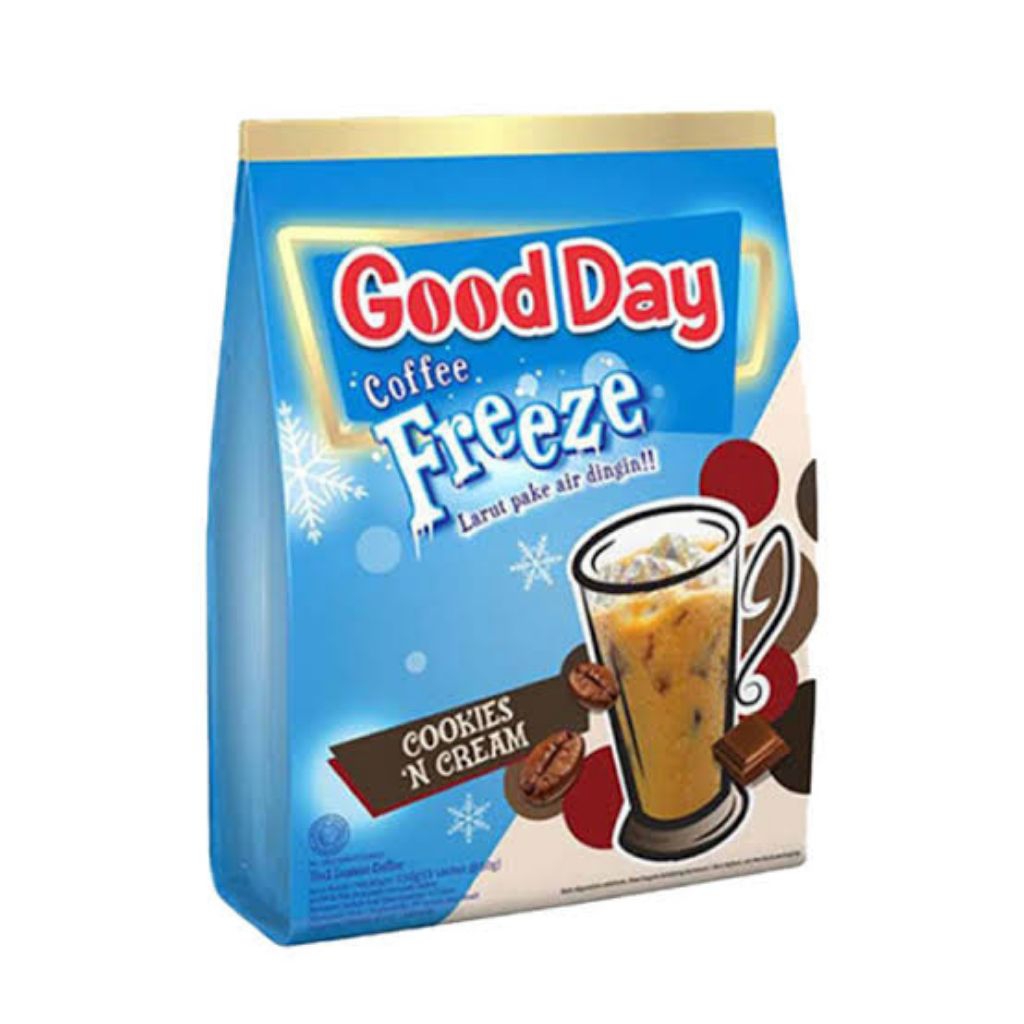

Good Day Coffee Freeze Cookies Cream Kopi 5 x 30 gram